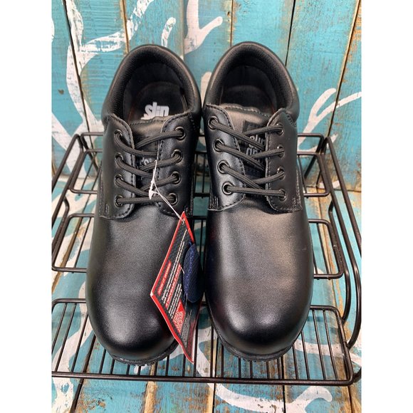 NWT MENS SLIPGRIPS STEEL TOE SLIP-RESISTANT OXFORD PROFESSIONAL SHOES - Picture 3 of 11